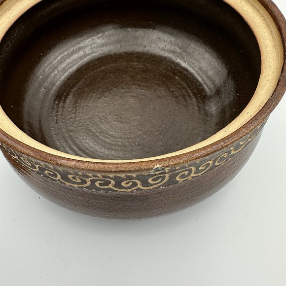 Vintage Hand Crafted Tagine Tajine Clay Cooking Pot With Lid Signed - Picture 7 of 10